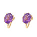Yellow Gold Amethyst Vintage Stud Earrings 14k Oval 5.78ctw Non-Pierce Screw-Ons Yellow Gold Amethyst Vintage Stud Earrings 14k Oval 5.78ctw Non-Pierce Screw-Ons