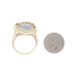 Yellow Gold Opal Flower Cocktail Solitaire Ring - 14k Oval Cabochon Triplet Yellow Gold Opal Flower Cocktail Solitaire Ring - 14k Oval Cabochon Triplet