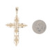 Yellow Gold Diamond Scalloped Cross Pendant - 10k Single .20ctw Faith Yellow Gold Diamond Scalloped Cross Pendant - 10k Single .20ctw Faith