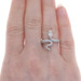 White Gold Diamond Serpent Solitaire Bypass Ring - 14k Marquise .48ct Snake White Gold Diamond Serpent Solitaire Bypass Ring - 14k Marquise .48ct Snake