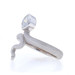White Gold Diamond Serpent Solitaire Bypass Ring - 14k Marquise .48ct Snake White Gold Diamond Serpent Solitaire Bypass Ring - 14k Marquise .48ct Snake