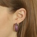 White Gold Ruby Inside-Out Half-Hoop Earrings - 14k Round 3.04ctw Pierced White Gold Ruby Inside-Out Half-Hoop Earrings - 14k Round 3.04ctw Pierced