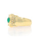 Yellow Gold Emerald Diamond Ring - 18k Oval Cabochon .33ctw Yellow Gold Emerald Diamond Ring - 18k Oval Cabochon .33ctw