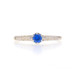 Yellow Gold Lab-Created Spinel Art Deco Solitaire Engagement Ring -14k Rnd .13ct Yellow Gold Lab-Created Spinel Art Deco Solitaire Engagement Ring -14k Rnd .13ct