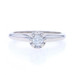 White Gold Diamond Vintage Solitaire Engagement Ring - 14k Round .16ct Floral White Gold Diamond Vintage Solitaire Engagement Ring - 14k Round .16ct Floral