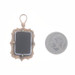Yellow Gold Banded Agate Victorian Mourning Locket Pendant - 10k Memento Mori Yellow Gold Banded Agate Victorian Mourning Locket Pendant - 10k Memento Mori