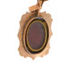 Yellow Gold Banded Agate Victorian Mourning Locket Pendant - 10k Memento Mori Yellow Gold Banded Agate Victorian Mourning Locket Pendant - 10k Memento Mori