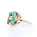 Yellow Gold Lab-Created Spinel Diamond Cluster Cocktail Ring -14k 1.51ctw Floral