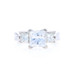 Verragio Three-Stone Engagement Ring Platinum Princess Dias .52ctw CZ fits~6.5mm Verragio Three-Stone Engagement Ring Platinum Princess Dias .52ctw CZ fits~6.5mm