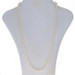 White Gold Cultured Pearl Knotted Strand Necklace 22 3/4" - 14k White Gold Cultured Pearl Knotted Strand Necklace 22 3/4" - 14k