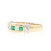 Yellow Gold Emerald Diamond Five-Stone Band - 14k Round .46ctw Channel Set Ring Yellow Gold Emerald Diamond Five-Stone Band - 14k Round .46ctw Channel Set Ring