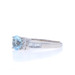 White Gold Aquamarine Diamond Engagement Ring - 14k Round 1.85ctw White Gold Aquamarine Diamond Engagement Ring - 14k Round 1.85ctw