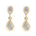 Yellow Gold Diamond Dangle Earrings -14k Round Brilliant .26ctw Teardrop Pierced Yellow Gold Diamond Dangle Earrings -14k Round Brilliant .26ctw Teardrop Pierced