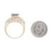 Yellow Gold Iolite Diamond Ring - 14k Oval 1.35ctw Milgrain Yellow Gold Iolite Diamond Ring - 14k Oval 1.35ctw Milgrain