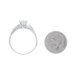 White Gold Diamond Cluster Bypass Engagement Ring - 14k Princess & Round .25ctw White Gold Diamond Cluster Bypass Engagement Ring - 14k Princess & Round .25ctw