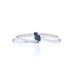 White Gold Sapphire Solitaire Bypass Ring - 14k Marquise .13ct White Gold Sapphire Solitaire Bypass Ring - 14k Marquise .13ct