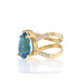 Yellow Gold London Blue Topaz & Diamond Ring - 14k Pear 5.00ctw Yellow Gold London Blue Topaz & Diamond Ring - 14k Pear 5.00ctw