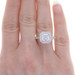 White Gold Cubic Zirconia Halo Ring - 14k Asscher 3.55ctw Milgrain Engagement White Gold Cubic Zirconia Halo Ring - 14k Asscher 3.55ctw Milgrain Engagement