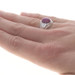 White Gold Lab-Created Star Ruby Men's Ring - 14k 6.49ct Oval Cabochon Solitaire White Gold Lab-Created Star Ruby Men's Ring - 14k 6.49ct Oval Cabochon Solitaire