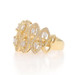Yellow Gold Diamond Cluster Cocktail Band -14k Marquise Single .55ctw Loops Ring Yellow Gold Diamond Cluster Cocktail Band -14k Marquise Single .55ctw Loops Ring