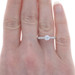 White Gold Diamond Vintage Engagement Ring - 14k Round .52ctw Knife-Edge White Gold Diamond Vintage Engagement Ring - 14k Round .52ctw Knife-Edge
