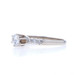 White Gold Diamond Vintage Engagement Ring - 14k Round .52ctw Knife-Edge White Gold Diamond Vintage Engagement Ring - 14k Round .52ctw Knife-Edge