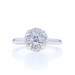 White Gold Diamond Vintage Cluster Engagement Ring - 14k Round Brilliant .37ctw White Gold Diamond Vintage Cluster Engagement Ring - 14k Round Brilliant .37ctw