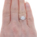 White Gold Diamond Vintage Cluster Engagement Ring - 14k Round Brilliant .37ctw White Gold Diamond Vintage Cluster Engagement Ring - 14k Round Brilliant .37ctw