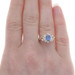 Yellow Gold Sapphire Diamond Bypass Ring - 14k Oval 1.10ctw Yellow Gold Sapphire Diamond Bypass Ring - 14k Oval 1.10ctw