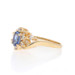 Yellow Gold Sapphire Diamond Bypass Ring - 14k Oval 1.10ctw Yellow Gold Sapphire Diamond Bypass Ring - 14k Oval 1.10ctw