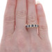 Yellow Gold Sapphire Diamond Ring - 14k Marquise .95ctw Tiered Five-Stone Yellow Gold Sapphire Diamond Ring - 14k Marquise .95ctw Tiered Five-Stone