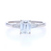White Gold Diamond Engagement Ring - 14k Emerald Cut .82ctw White Gold Diamond Engagement Ring - 14k Emerald Cut .82ctw