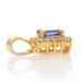 White Gold Tanzanite Diamond Halo Pendant - 18k Emerald 1.21ctw White Gold Tanzanite Diamond Halo Pendant - 18k Emerald 1.21ctw