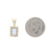 White Gold Tanzanite Diamond Halo Pendant - 18k Emerald 1.21ctw White Gold Tanzanite Diamond Halo Pendant - 18k Emerald 1.21ctw