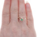 Yellow Gold Emerald Diamond Negative Space Ring - 14k Round .14ctw Yellow Gold Emerald Diamond Negative Space Ring - 14k Round .14ctw