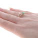 Yellow Gold Emerald Diamond Negative Space Ring - 14k Round .14ctw Yellow Gold Emerald Diamond Negative Space Ring - 14k Round .14ctw