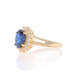 Yellow Gold Lab-Created Sapphire & Cubic Zirconia Halo Ring - 14k Oval 2.62ctw Yellow Gold Lab-Created Sapphire & Cubic Zirconia Halo Ring - 14k Oval 2.62ctw