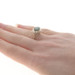 Yellow Gold Simulated Emerald Art Deco Cocktail Solitaire Ring -10k Marq Vintage Yellow Gold Simulated Emerald Art Deco Cocktail Solitaire Ring -10k Marq Vintage