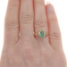 Yellow Gold Emerald Solitaire Ring - 10k Oval .85ct Cathedral Yellow Gold Emerald Solitaire Ring - 10k Oval .85ct Cathedral