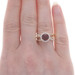 Yellow Gold Garnet Diamond Halo Ring - 14k Round 1.86ctw Yellow Gold Garnet Diamond Halo Ring - 14k Round 1.86ctw