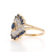 Yellow Gold Sapphire Diamond Cluster Cocktail Bypass Ring - 14k Marquise 1.08ctw Yellow Gold Sapphire Diamond Cluster Cocktail Bypass Ring - 14k Marquise 1.08ctw