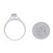 White Gold Blue Diamond Halo Ring - 14k Rnd 1.09ctw Cathedral Engagement Treated White Gold Blue Diamond Halo Ring - 14k Rnd 1.09ctw Cathedral Engagement Treated