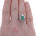 White Gold Emerald, Ruby, & Diamond Halo Ring - 14k Emerald Cut 1.54ctw White Gold Emerald, Ruby, & Diamond Halo Ring - 14k Emerald Cut 1.54ctw
