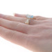 Yellow Gold Blue Topaz Cocktail Solitaire Ring - 14k Marquise 2.50ct