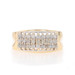 Yellow Gold Diamond Cluster Cocktail Band 14k Round Brilliant .48ctw Tiered Ring Yellow Gold Diamond Cluster Cocktail Band 14k Round Brilliant .48ctw Tiered Ring