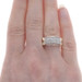 Yellow Gold Diamond Cluster Cocktail Band 14k Round Brilliant .48ctw Tiered Ring Yellow Gold Diamond Cluster Cocktail Band 14k Round Brilliant .48ctw Tiered Ring
