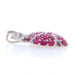 White Gold Ruby Diamond Cluster Pendant - 18k Oval 5.23ctw Ribbon Heart MIlgrain White Gold Ruby Diamond Cluster Pendant - 18k Oval 5.23ctw Ribbon Heart MIlgrain