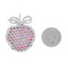 White Gold Ruby Diamond Cluster Pendant - 18k Oval 5.23ctw Ribbon Heart MIlgrain White Gold Ruby Diamond Cluster Pendant - 18k Oval 5.23ctw Ribbon Heart MIlgrain