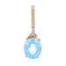 Yellow Gold Blue Topaz & Diamond Enhancer Pendant - 14k Oval 6.07ctw Yellow Gold Blue Topaz & Diamond Enhancer Pendant - 14k Oval 6.07ctw