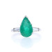 Platinum Emerald Diamond Ring - 900 Pear 2.62ctw Platinum Emerald Diamond Ring - 900 Pear 2.62ctw